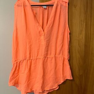 Liz Claiborne, bright orange tank top, worn once, smoke free home